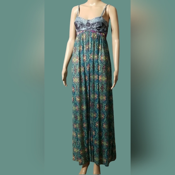 Maaji Beach Coverup Maxi Dress / Sz M / Animal-print bra top, multicolored skirt - Picture 6 of 15